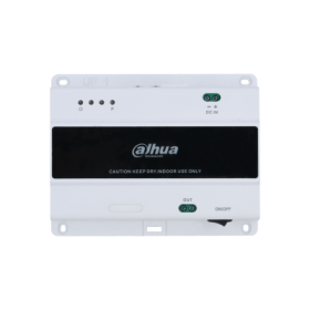 Dahua VTNS2003B-2-A - Switch bifilare, 2 porte bifilari, 1 porta RJ45, alimentazione 48 Vdc, alimentatore non incluso