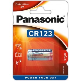 Panasonic CR123A - Batteria al litio 3V rilevatori di fumo, sistemi di allarme, confezione da 5 pezzi