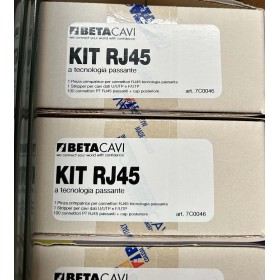 Beta Cavi KIT RJ45 - 1 pinza crimpatrice, 1 stripper cavi UTP, 100 plug PT RJ45